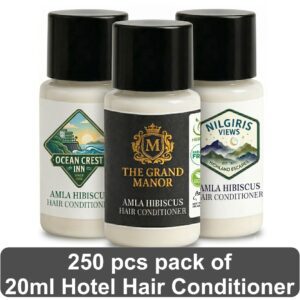 Herbal Hair Conditioner (20 ml) – Amla Hibiscus (with Hotel Logo Branding)(Pack of 250)
