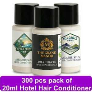 Herbal Hair Conditioner (20 ml) -300pc-Amla Hibiscus (+ Hotel Logo Branding Stickers)