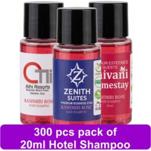 Shampoo (20ml) -300pcs-Chamomile with French Rose(+ Hotel Logo Branding Stickers)