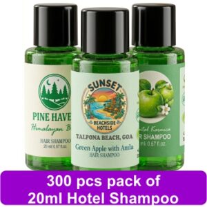 Shampoo (20ml) -300pcs- Green Apple (+Hotel Logo Branding Stickers)