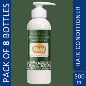 Hotel Logo Branded Shampoo 500 ml with Dispenser Pump(Pack of 8)