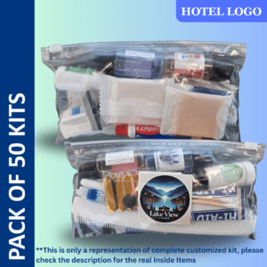 Complete Hotel Kit – with Your Hotel LOGO (Pack of 50 Kits)