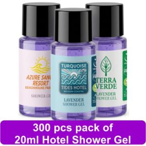 Shower Gel (20ml)-300pcs-Lavender (+ Hotel Logo Branding Stickers)