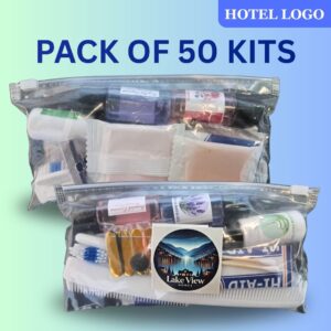Complete Hotel Kit – with Your Hotel LOGO (Pack of 50 Kits)
