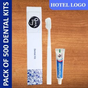 Hotel Dental Kit- Dabur Promise(10g) with 1 Toothbrush – With Hotel Logo Branding(Pack of 500)