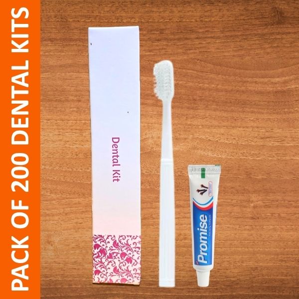 Hotel Dental Kit- Promise(10gm) with 1 Toothbrush(Pack of 200)