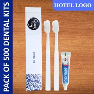 Hotel Dental Kit- Promise(10gm) with 2 Toothbrush- With Hotel Logo Branding(Pack of 500)