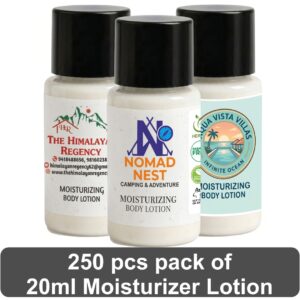 Herbal Moisturizing Lotion (20 ml) – Milk Cream & amp; Rose (with Hotel Logo Branding)(Pack of 250)