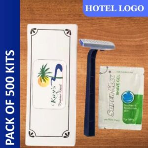 Shaving Kit For Hotel Amenities- with Hotel Logo Branding(Pack of 500)