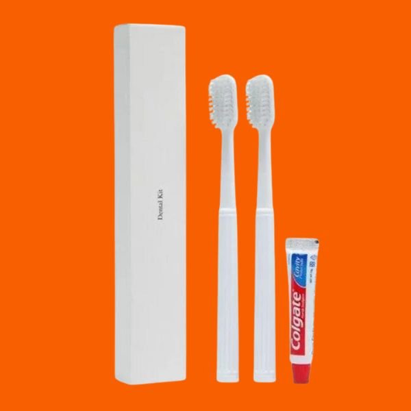 dental kit, hotel dental kit, dental kit for hotels, non- branding dental kit, dental kit with no hotel brand logo, dental kit with 2 toothbrush