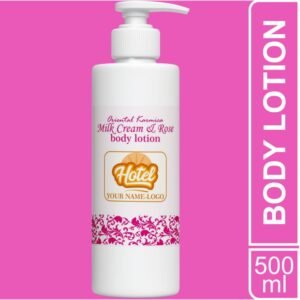 Hotel Logo Branded Body Moisturizer Lotion 500 ml with Dispenser Pump